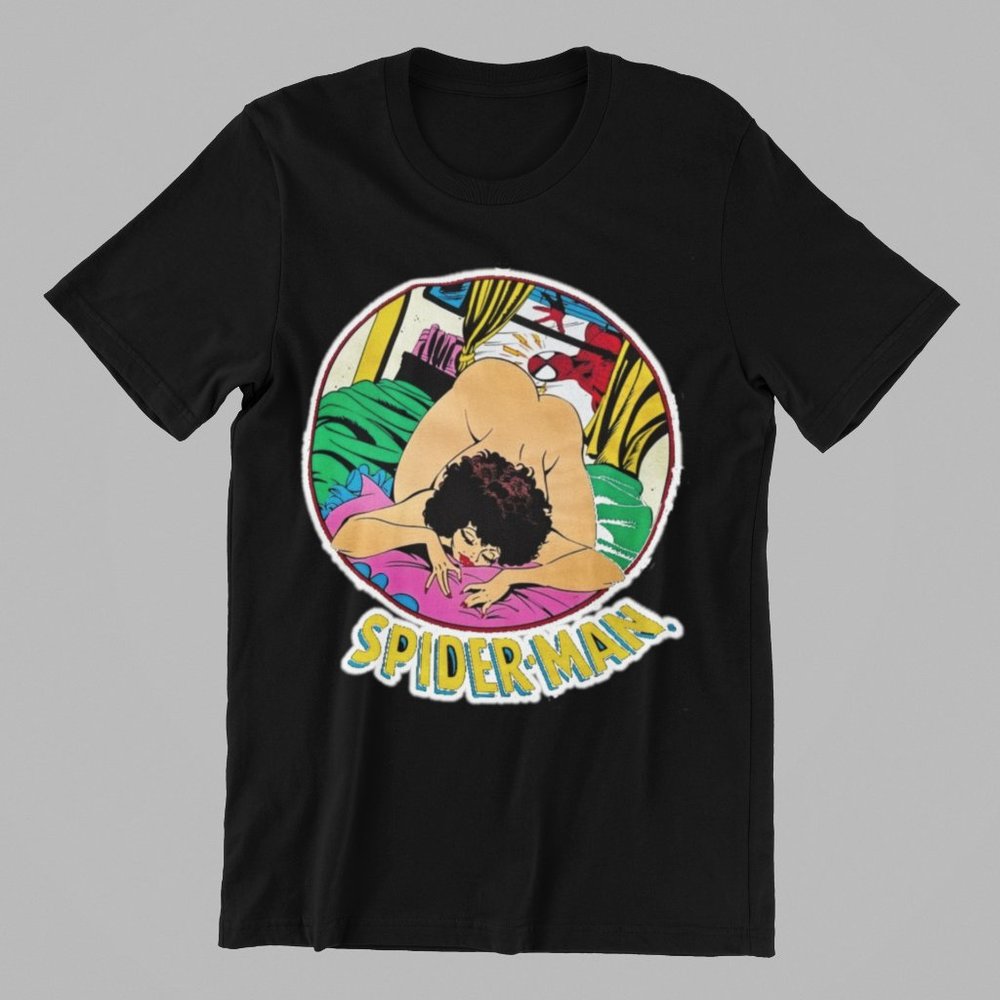 Black SPIDER-MAN PETEY PARKER RARE SPIDEY SHIRT